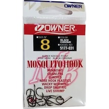 Owner 5177 Mosquito Hook Black Chrome Sinek İğne - 8