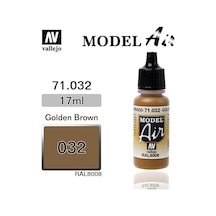 17 Ml. Altınen Brown Model Air Serisi Maket Boyası, Vallejo 71032 Standart