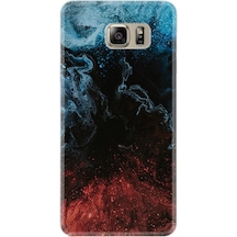 Samsung Uyumlu Galaxy S7 Kılıf Silikon Red Blue Black Abstact 1386