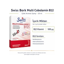 Swiss Bork Multi Cobalamin B12 Çilek Aromalı Sprey 20 Ml