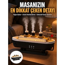 7 Renk Işıklı Dekoratif Gemi Tasarım Hava Nemlendirici Difüzör Yeni Nesil - Lisinya