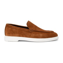 Deery Hakiki Süet Taba Rengi Erkek Loafer Ayakkabı - 01957mtbae01 Taba