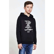 Tshirthane Bob Marley The Good Time Of Baskılı Unisex Çocuk Kapüşonlu Sweat Siyah