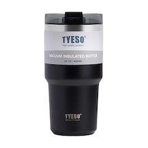 Tyeso Tripletask Termos Vakumlu Yıkanabilir Silikon Pipetli 600ml Siyah