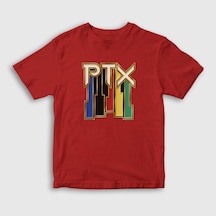 Presmono Unisex Çocuk Vintage Pentatonix T-shirt Kırmızı