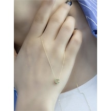 14 Ayar 3 Boyutlu Altın Ç Harfli Kolye Sarı