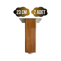 Kale Ayarlı Ahşap Ayak Mobilya Masa Ve Dolap Ayağı Kayın Kayın/gürgen Ağacı 23cm 2 Adet Ahşap Rengi