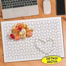 Renkli Beyaz Kalpli İlaçlar 240 Parça Puzzle Yapboz-341006567