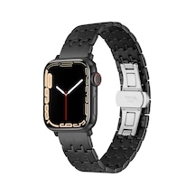 Watch Ultra 49mm Uyumlu Krd-86 Metal Zore Kordon-siyah