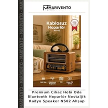 Premium Cihaz Hobi Oda Bluetooth Hoparlör Nostaljik Radyo Speaker Ns02 Ahşap