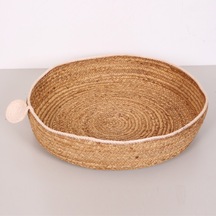 Azelya 50x13 Cm Su Sümbülü Sepet& Duvar Tabağı Bej