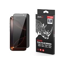 Zore İphone 16 Pro Rika Premium Privacy Temperli Cam Ekran Koruyucu