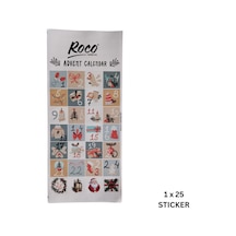 Yılbaşı Advent Takvimi Sticker Seti- 24 Adet Çıkartma, Yeniyıl He