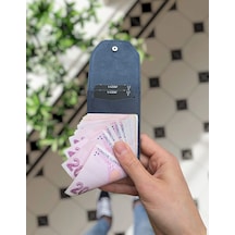 Visso 571 Hakiki Deri Efsane Trend Model Çok Para Konan Cüzdan Unisex Kartlık Çıtçıtlı En Çok Tercih Edilen Model Koyu Lacivert