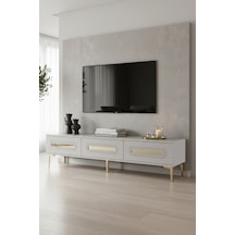 Tsa1806bg Rany Tv Sehpası Beyaz-gold 180cm Beyaz - Altın