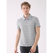 Dufy Gri Erkek Slim Fit Polo Yaka Tshirt - 94306 Gri