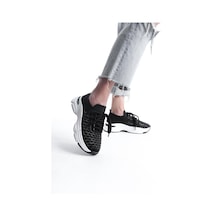 Kadın Rocco Siyahtriko Beyaz Tabanlı Taşlı Spor Ayakkabı & Sneaker Siyah 2 Siyah