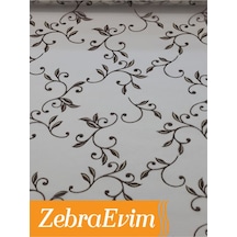 Çift Mekanizma Kahve Yakma Tül Stor Zebra Perde Etek Dilim  Kahverengi 100 x 200 Boncuklu Standart