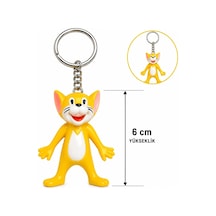 Sevimli Sarı Kedi Figürlü Anahtarlık 6 Cm 5468