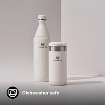 All Day Slim Soğuk Su Şişesi Termosu, 0.60 Litre, Krem Açık Beyaz
