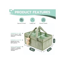 Moveevo Büyük Kapasiteli Bebek Bezi Depolama Çantası - Seyahat Ve Ev Kullanıma Uygun, Modern Tasarım, Pembe Diğer