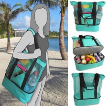Plaj Gezileri, Piknikler, Kamp, Yalıtım, Soğutucu Çanta, Öğle Yemeği Çantası, Plaj Çantası İçin Termal Yalıtımlı Piknik Soğutucu Çantası Çok Renkli