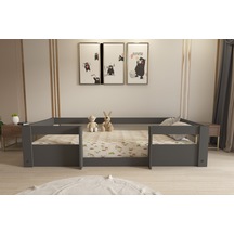 Herseycik Ninnimo Montessori 90X190 Yatak Uyumlu Karyola M4-4 Antrasit