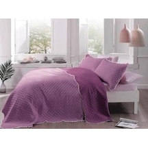 Taç Genç Modası Çift Taraflı Yatak Örtüsü Seti Çift Kişilik Muse Mor-Lila Mor