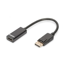 Digutus Ak-340400-001-s Displayport Dp Hdmı Dp Erkek - Hdmı Tip A Dişi, 0.15 Metre, Siyah