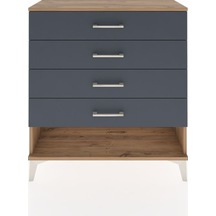 Arges Şifonyer 4 Çekmeceli 88x30x96 Çam-antrasit Atlas Çam