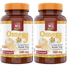 Ncs Omega 3 Balık Yağı 500 Mg 2 Kutu 204 Softgel Portakallı