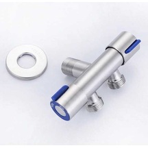 Ulzyvf Srıwen G1/2 X 1/2 304 Paslanmaz Çelik Açılı Vana, Çift Saplı Çift Kontrol Musluk