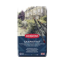 Derwent Graphitint Sulandırılabilen Renkli Grafit Kalem 12Li Set