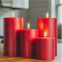 Silindir Mum 10 X 30 Cm Dev Büyük Kütük Mum Kırmızı Kırmızı 50 x 22