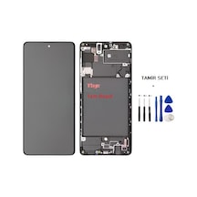 Tkgz Samsung Galaxy Uyumlu A71 - Sm-a715 Lcd Ekran Dokunmatik - A - Kalite Çıtalı + Tamir Seti