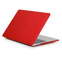 Arabulalaca Macbook Pro 14' A2779 Mat Doku Hardcase Kılıf Kırmızı