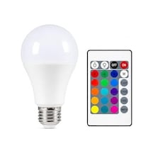 Kumandalı Rgb Led Ampul 9w E27 Renk Değiştiren Uzaktan Kumandalı Dekoratif Akıllı Işık Beyaz/gün Işığı/rgb Modlu