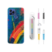 General Mobile Gm21 Kılıf Kablo Koruyuculu Ressam Sulu Boya 1600