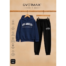 Overmax Los Angeles Baskılı Çocuk Kapüşonlu Eşofman Takımı 3-12 Yaş Lacivert Üst-siyah Alt - 919005119 Lacivert Üst-siyah Alt