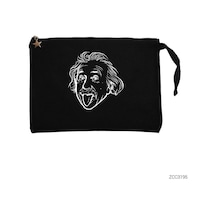 Zepplin Giyim Einstein Lined Siyah Clutch Astarlı Cüzdan / El Çantası Siyah