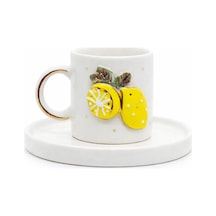 Canarels Limon Tek Kişilik 2 Parça Kahve Fincan Takımı 90 Ml Çok Renkli