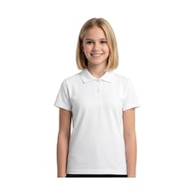 Modanino %100 Pamuk Ve Okul Tarz T-shirt Kız Çocuk 5-16 Yaş 12728at Beyaz
