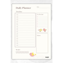 Günlük Planlayıcı - A4 Ebat Yapılacaklar - 30 Yaprak - Daily Planner - 0269 Çok Renkli