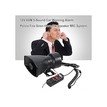 Honmex 12v 60w 5 Sesli 300db Yüksek Sesli Alarm Sireni, Araba, Minibüs, Motosiklet Ve Botlar İçin Evrensel Abs Plastik Horn