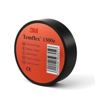 Siyah Temflex 1300e Elektrik İzole Bant 18mmx9.15m