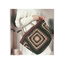 Bolca Emek El Örgüsü Koton İp Motif Çanta Haki - 919159238 Haki - 919159238 Haki
