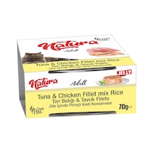 Natura Ton Ve Tavuk Etli Yetişkin Kedi Konservesi 70 Gr
