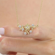 Işıltı Kuplesi Gold Renk Gümüş Kolye Işıltı Kuplesi Gold Renk Gümüş Kolye