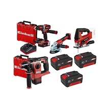 Einhell KİT8 Li-ion Akülü Kırıcı Delici + Taşlama + Dekupaj + Darbeli Matkap Seti