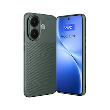 Vivo V60 Lite Auto Focus Karbon Kapak - Koyu Yeşil -